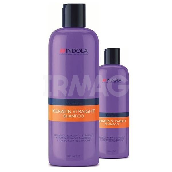 Шампунь Indola Keratin Straight Shampoo Кератиновое выпрямление волос (300 мл)