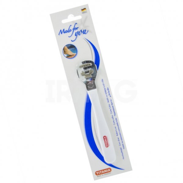 Скребок для педикюра Titania 31037 металлический, изогнутая ручка