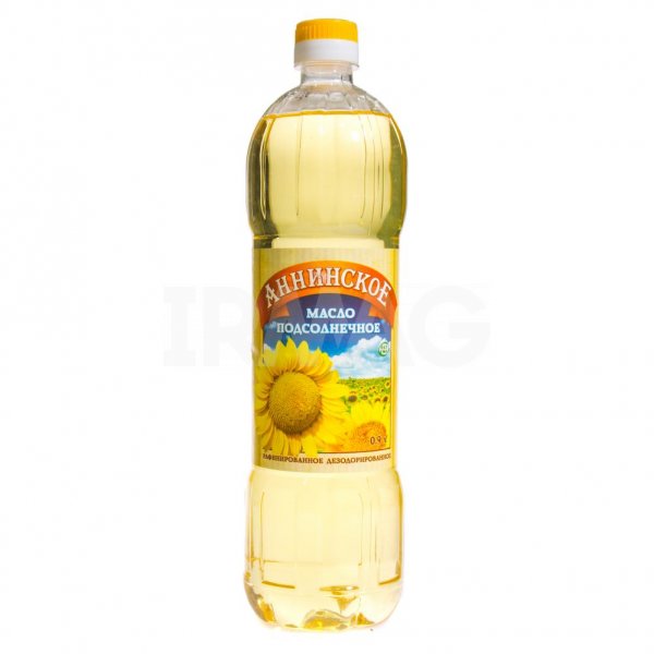 Масло подсолнечное Аннинское рафинированное дезодорированное (900 мл)