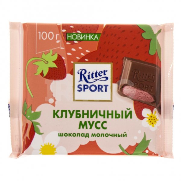 Шоколад молочный Ritter Sport Лето Клубничный мусс (100 г)
