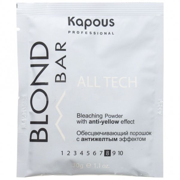 Порошок обесцвечивающий Kapous Professional Blond Bar All Tech Антижелтый (30 г)