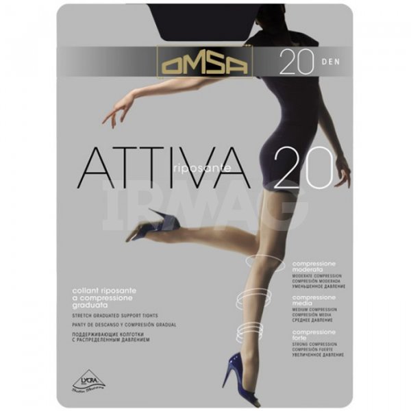Колготки Omsa Attiva 20 den - размер 4, fumo