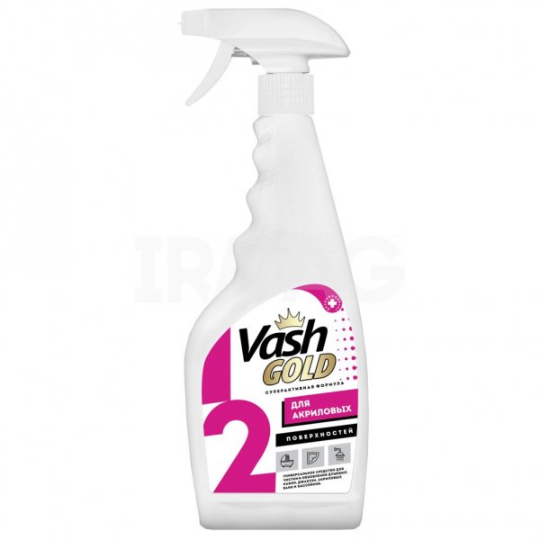 Средство для чистки акриловых ванн и душевых кабин Vash Gold спрей (500 мл)