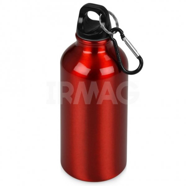 Бутылка для воды Oregon с карабином (400 мл) - красная
