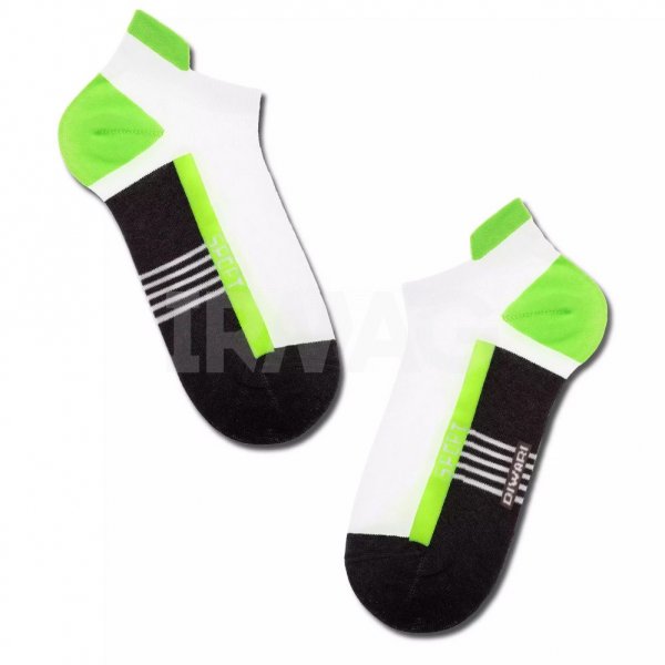 Носки мужские Diwari Active 083 ультракороткие - размер 29 темно-серый-салатовый