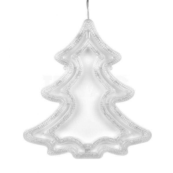 Фигура новогодняя светодиодная Uniel Елочка Белый свет (35 х 43 см)