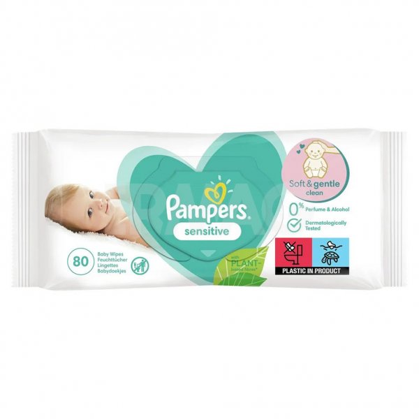 Влажные салфетки детские Pampers Sensitive (80 шт)