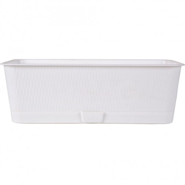 Ящик балконный 5plast Прованс с поддоном Белый (580 х 170 х 127 мм)