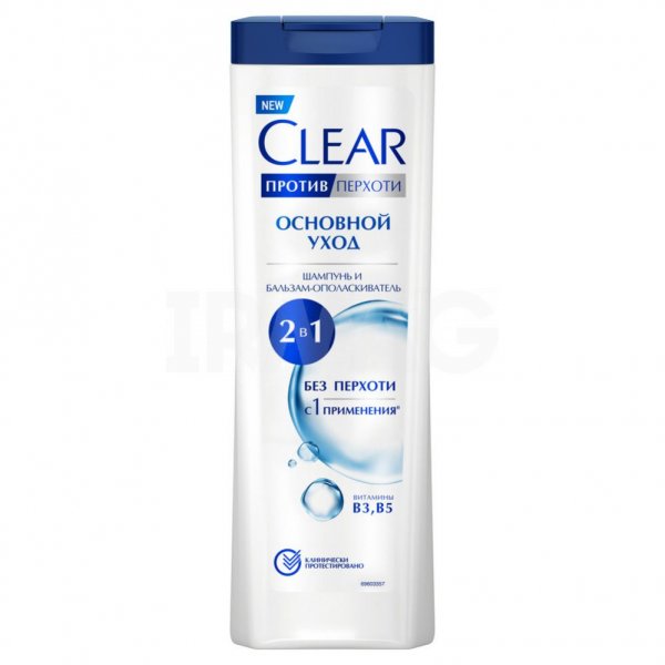 Шампунь и бальзам-ополаскиватель Clear 2 в 1 против перхоти Основной уход (380 мл)