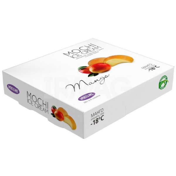 Мороженое Iceumi Mochi Ice Cream сливочное в рисовой глазури с манго (8 шт х 35 г)