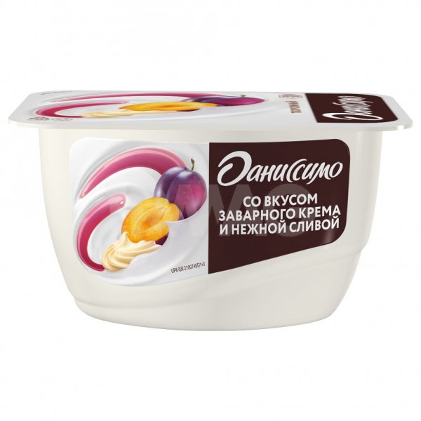 Творожок Даниссимо со вкусом заварного крема и нежной сливой 5,7% (130 г)