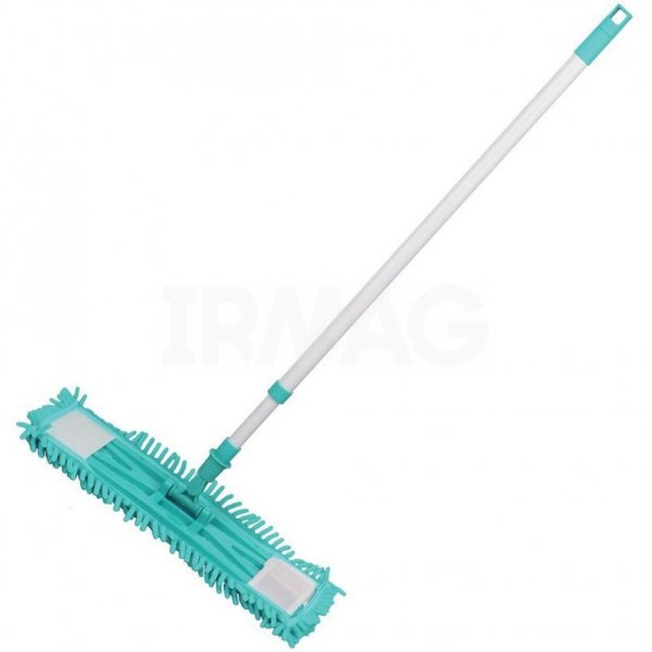 Швабра для пола Рыжий кот МОРМ4 с насадкой из микрофибры Лапша (120 см)
