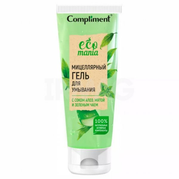 Гель для умывавния Compliment Ecomania Мицелярный с соком Алоэ Мятой Зеленым чаем (200 мл)