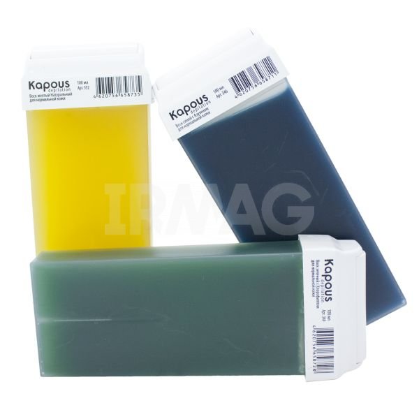 Воск жирорастворимый Kapous Silver для спортсменов и мужчин для жестких волос в картридже (100 мл)