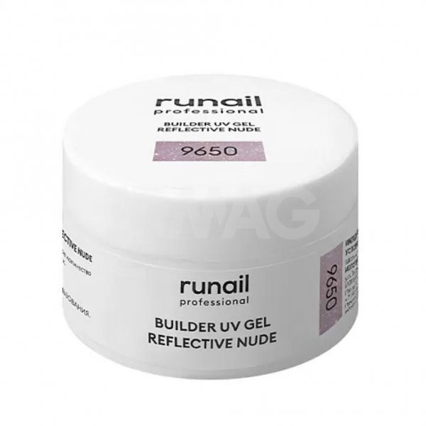Гель для ногтей RuNail Builder UV-Gel моделирующий светоотражающий (15 г) - 9650