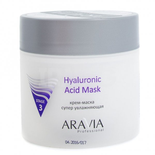 Крем-маска для лица Aravia Professional Hyaluronic Acid Mask Супер увлажняющая (300 мл)