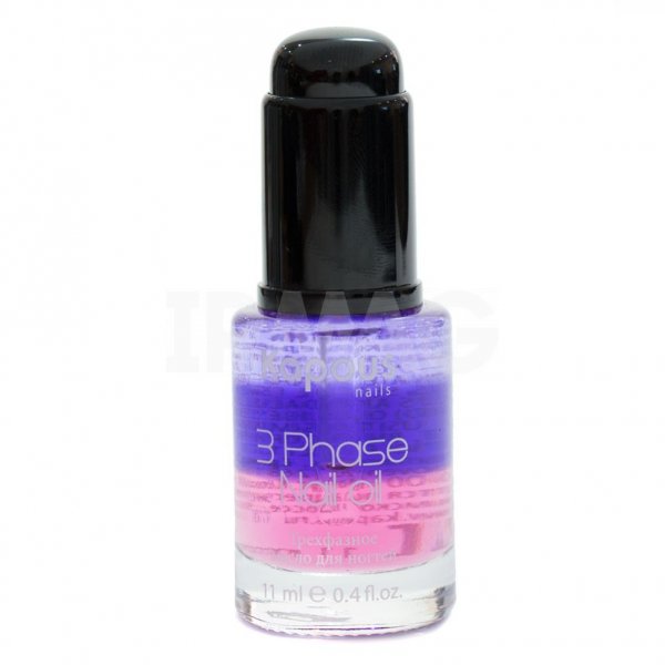 Масло для ногтей Kapous 3 Phase Nail Oil питатательное трехфазное (11 мл)