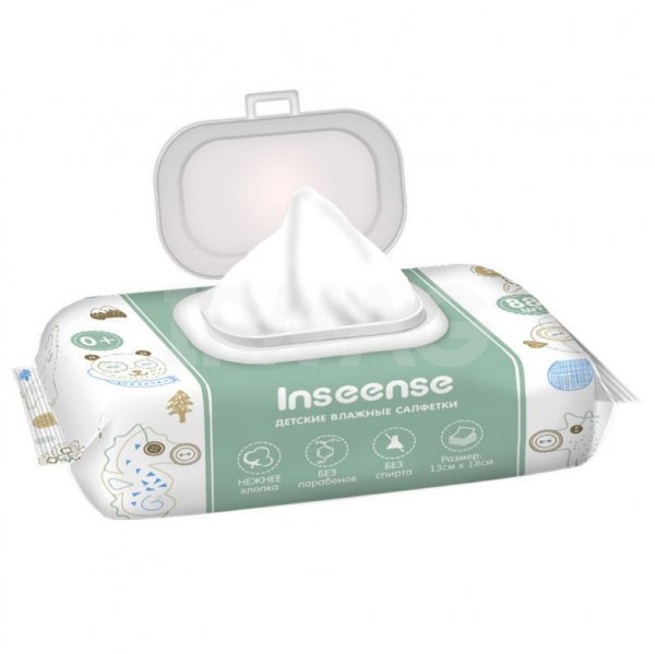 Влажные салфетки Inseense Детские с Алоэ Вера (88 шт)
