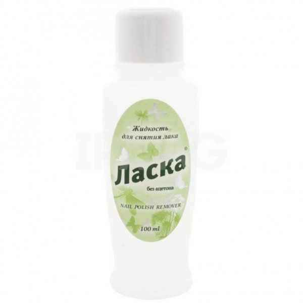 Жидкость для снятия лака Ласка без ацетона (100 мл)