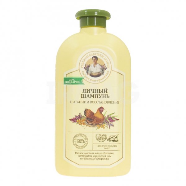 Шампунь Рецепты бабушки Агафьи Яичный Питание и восстановление (500 мл)