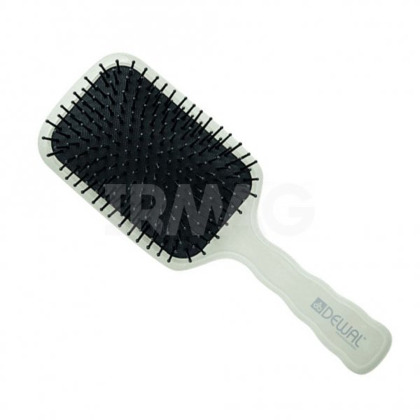 Щетка для волос Dewal массажная лопата 13 рядов Белая