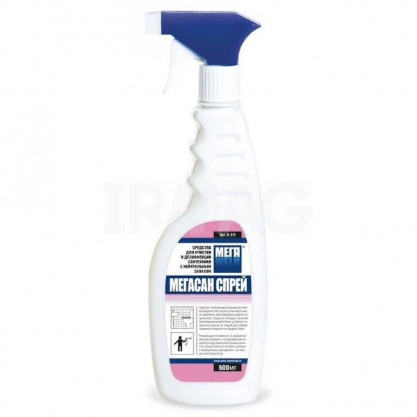 Средство для очистки сантехники Мегасан с антимикробным действием (500 мл)