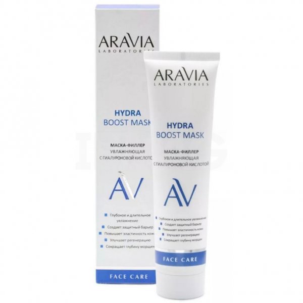 Маска-филлер для лица Aravia Laboratories Hydra Boost Mask увлажняющая с гиалуроновой кислотой (100 мл)