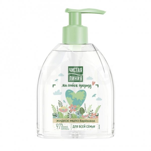 Мыло жидкое Чистая Линия Березовое (520 мл)