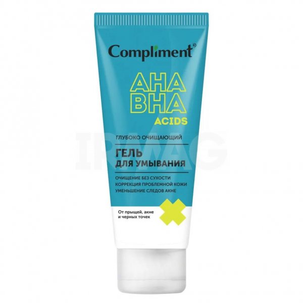 Гель для умывания Compliment Глубоко очищающий с AHA BHA кислотами (150 мл)