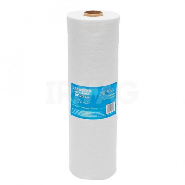 Салфетка одноразовая White Line 30 х 20 см Белая, рулон (100 шт)