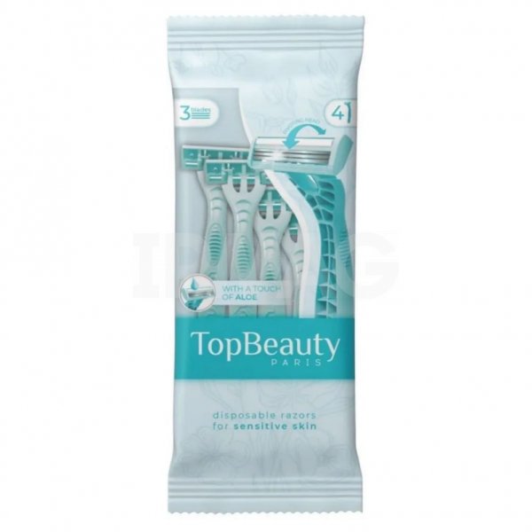 Станок для бритья одноразовый TopBeauty Paris 3 (4 шт)