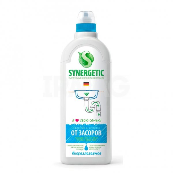 Средство для устранения засоров Synergetic (1 л)