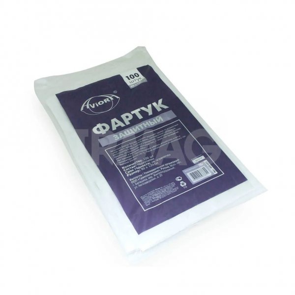 Фартук одноразовый Aviora полиэтиленовый 80 х 120 см (100 шт)