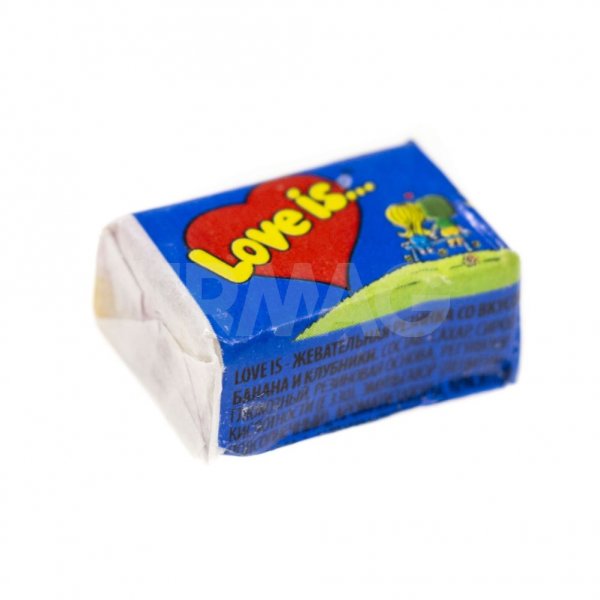 Жевательная резинка Love is... Банан и клубника (4,2 г)