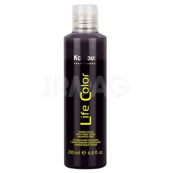 Бальзам оттеночный Kapous Professional Life Color с фруктовыми кислотами (200 мл) - Графитовый серый
