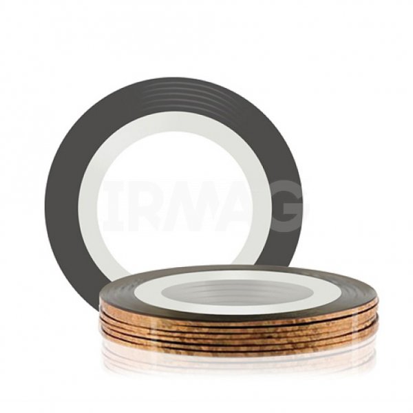 Лента для дизайна ногтей RuNail Professional самоклеющаяся (20 м) - №2527 Бронза