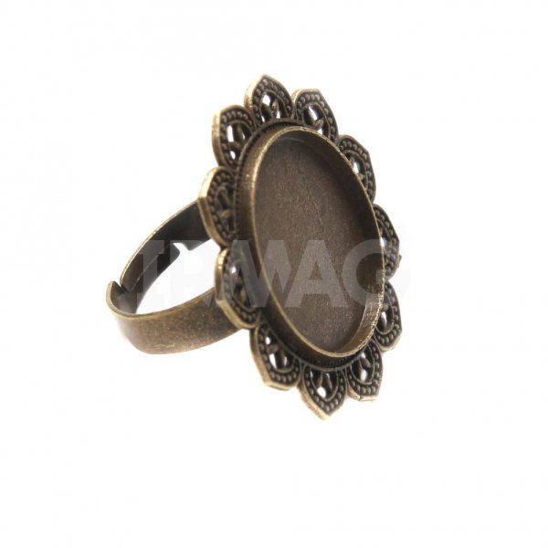 Основа для кольца Формула Профи Цветок, золото (20 мм)