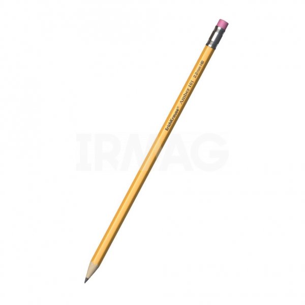 Набор карандашей чернографитных Erich Krause HB Amber 101 шестигранных с ластиком (4 шт)