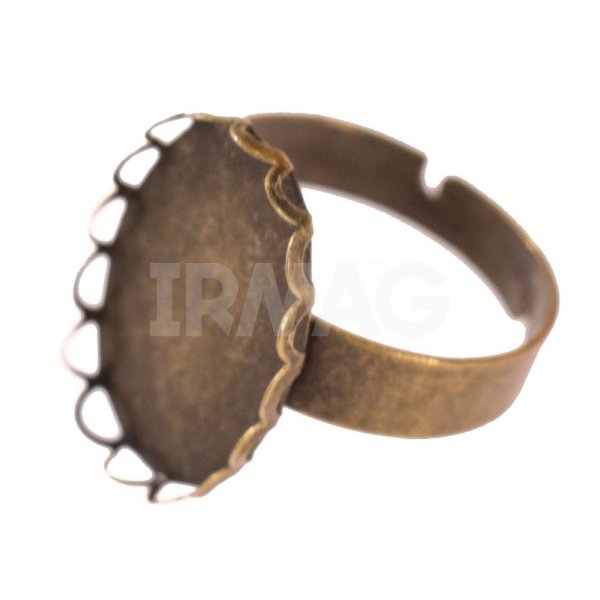Основа для кольца Формула Профи № 7 старое золото (13 х 18 мм)