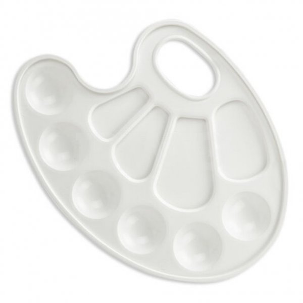 Палитра для рисования Brauberg Kids белая овальная 10 ячеек