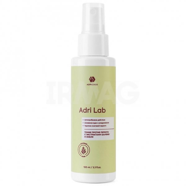 Тоник для волос Adricoco Adri Lab Против перхоти с экстрактом шалфея и хмеля (100 мл)