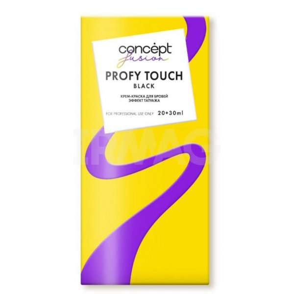 Крем-краска для окрашивания бровей Concept Fusion Profy Touch Эффект татуажа (20 + (30 мл)) - Черный
