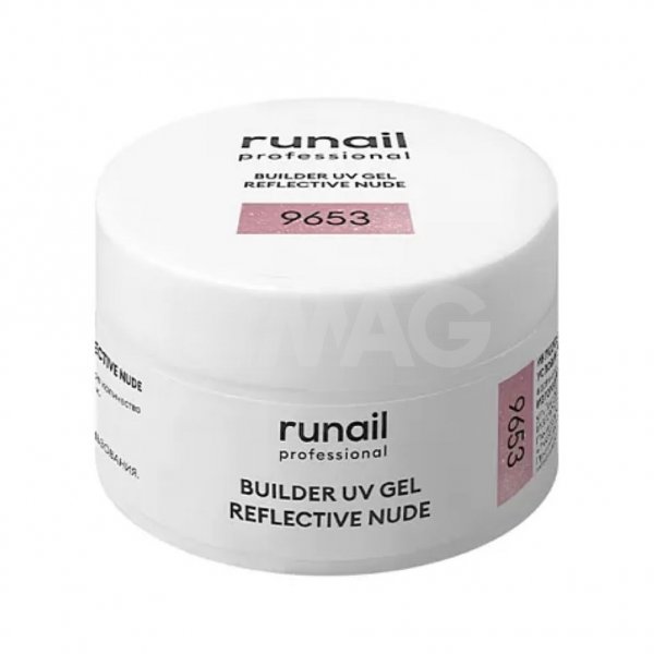 Гель для ногтей RuNail Builder UV-Gel моделирующий светоотражающий (15 г) - 9653