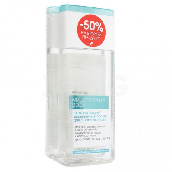Мицеллярная вода L'Oreal Балансирующая для нормальной и смешенной кожи (2х200 мл)