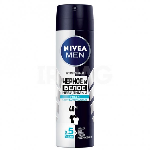Дезодорант-антиперспирант спрей NIVEA MEN Черное и Белое Невидимый Fresh (150 мл)
