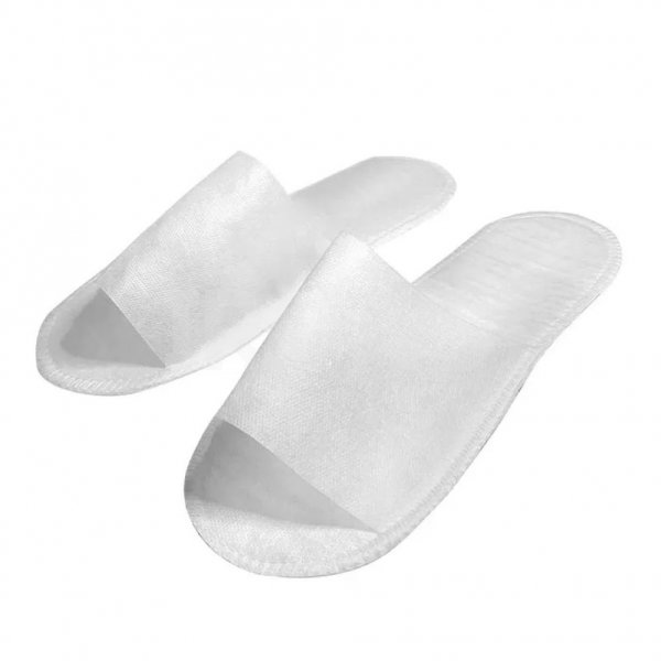 Тапочки одноразовые с открытым мысом Белые