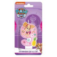 Свеча в торт ND Play Щенячий патруль Парафиновая для девочек
