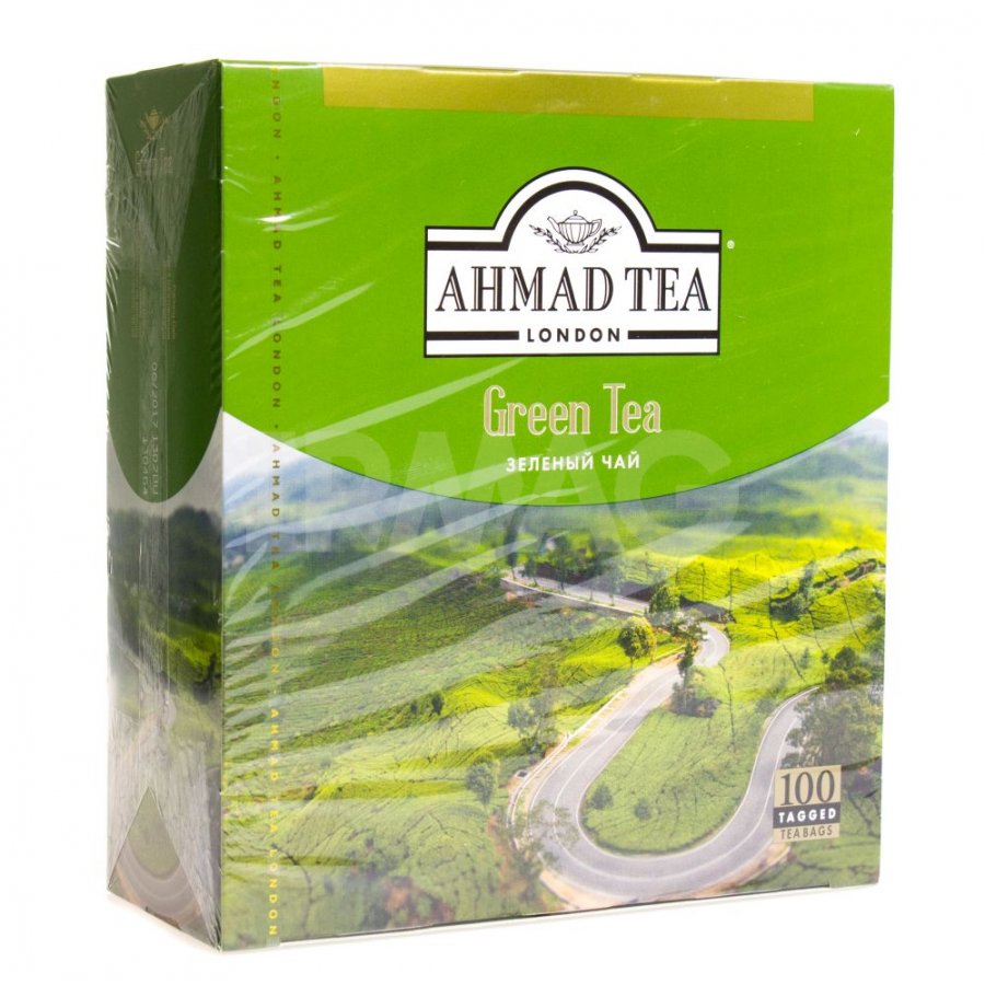 Чай ахмад пакетики купить. Ahmad Tea чай зеленый 100. Чай Ахмад Грин зелёный 100г. Чай Ахмад зеленый 100 пакетиков. Ahmad Tea зеленый чай в пакетиках, 100 шт.