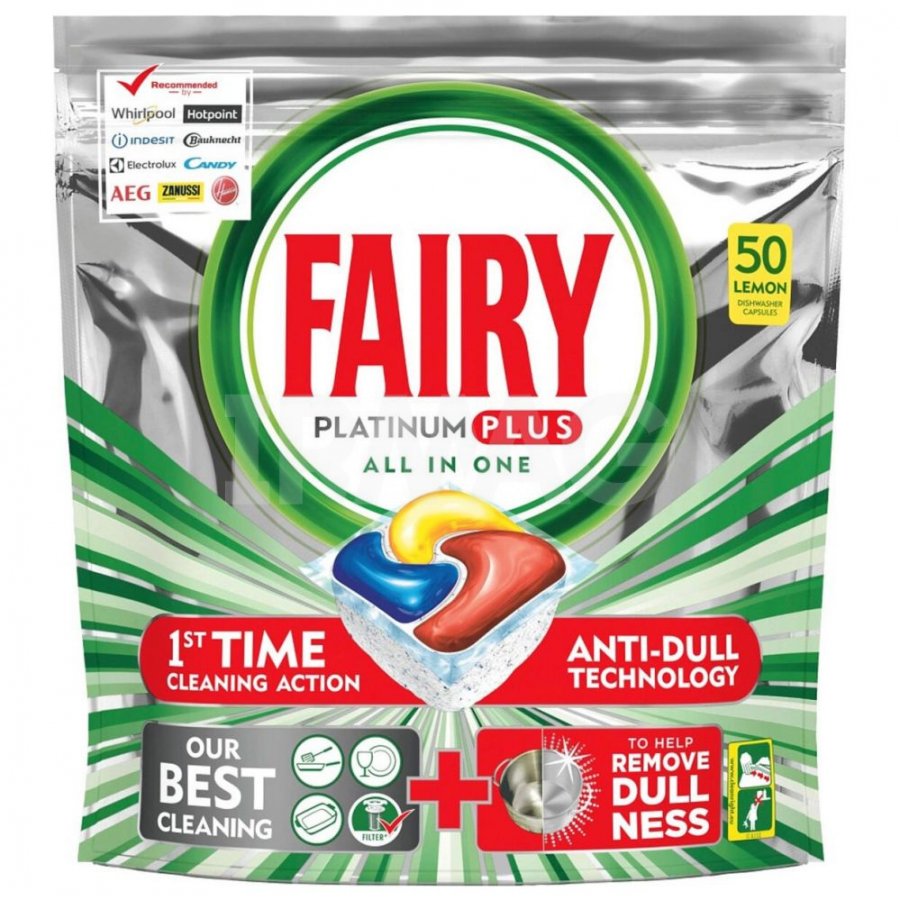 Капсулы для посудомоечных машин Fairy Platinum Plus Лимон (50 шт.) -  IRMAG.RU