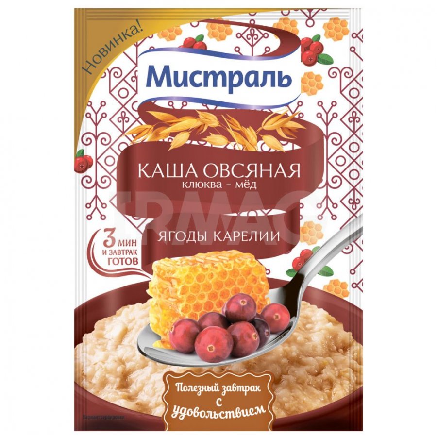 Каша овсяная Мистраль Ягоды Карелии Клюква-мед (40 г)